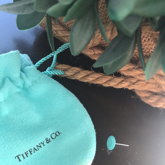 Tiffany Turquoise White Gold Stud Earring - Picture 5 of 5